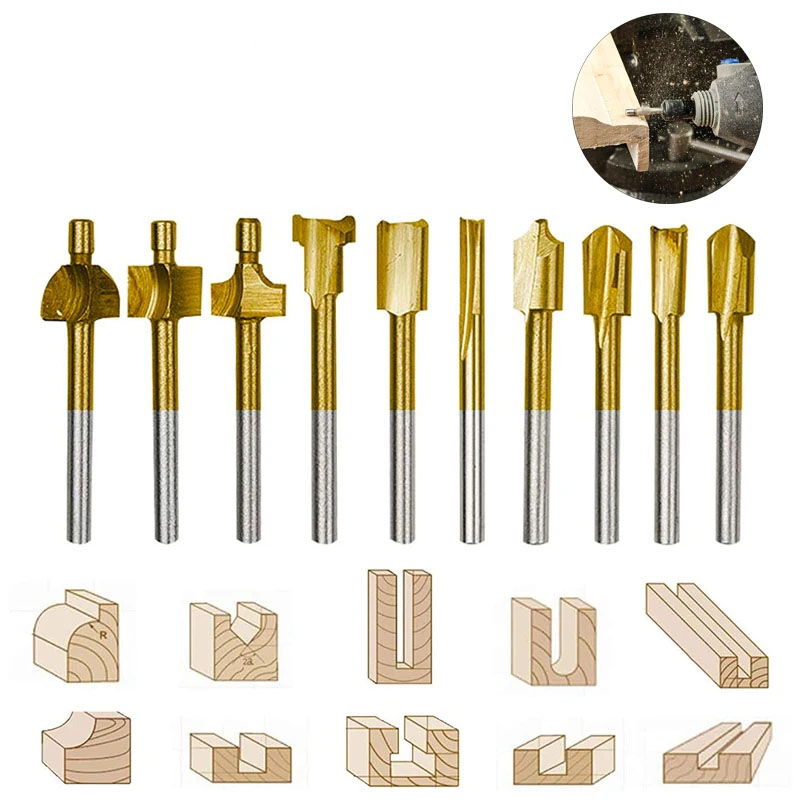 End Mill Set - Ahşap İşleme Freze Ucu HSS Freze