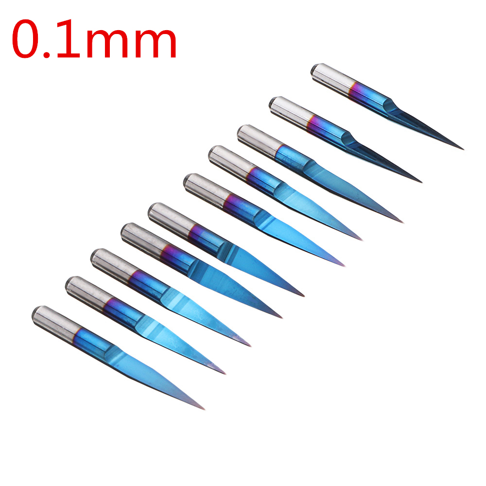 Cnc Bits - 3.175mm Mavi Kaplamalı PCB 3D Freze