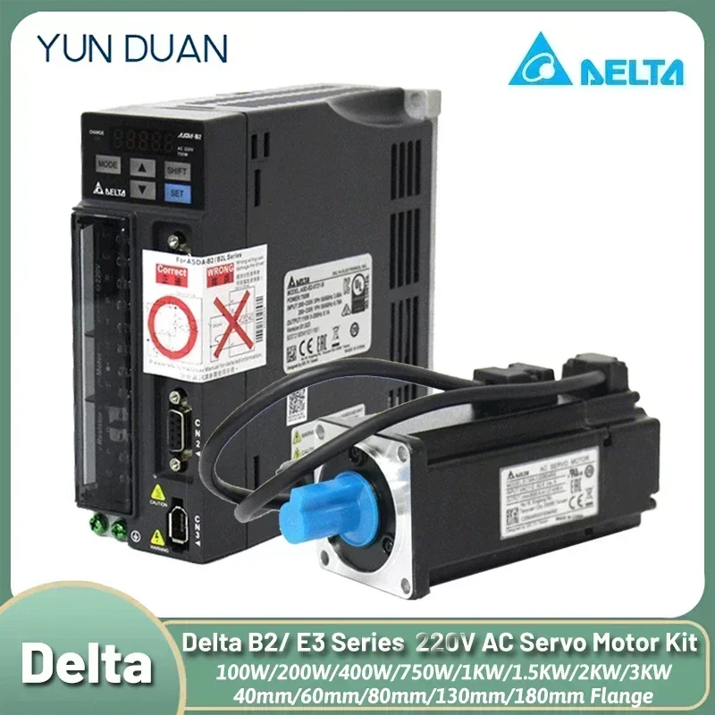 Servo Motor - 220VAC Servo Motor Sürücü Kiti Delta