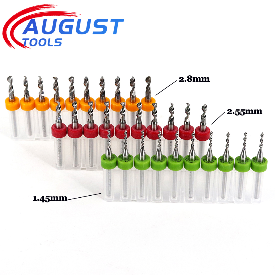 End Mill Set - 3.175mm Shank 10 adet PCB matkap