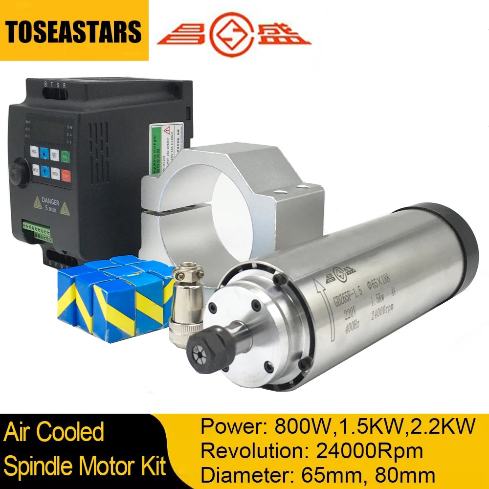 Water Cooled Spindle - 800W 1,5KW 2,2KW CNC Hava Soğutmalı