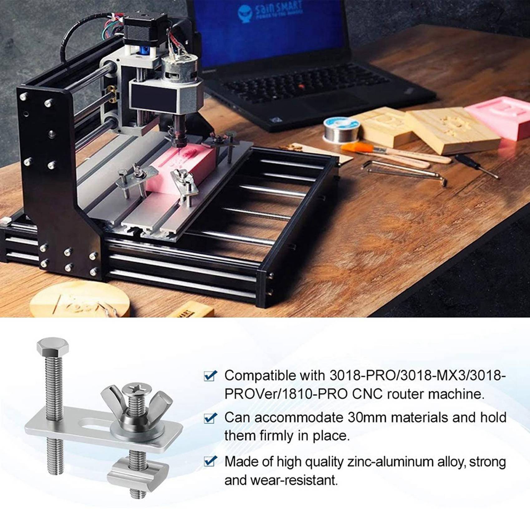 B62B-8 Paket T-Track Kelepçesi - 3018 Cnc incelemesi ve fiyatı