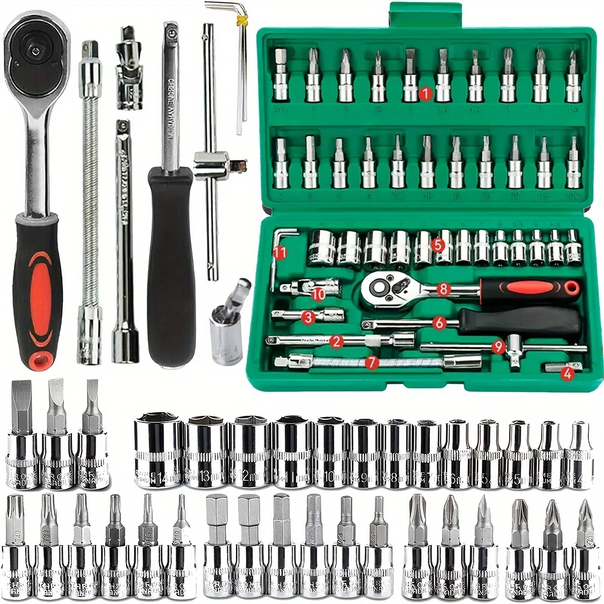 46 Parça Lokma Anahtar Seti 1/ - Cnc Bits incelemesi ve fiyatı